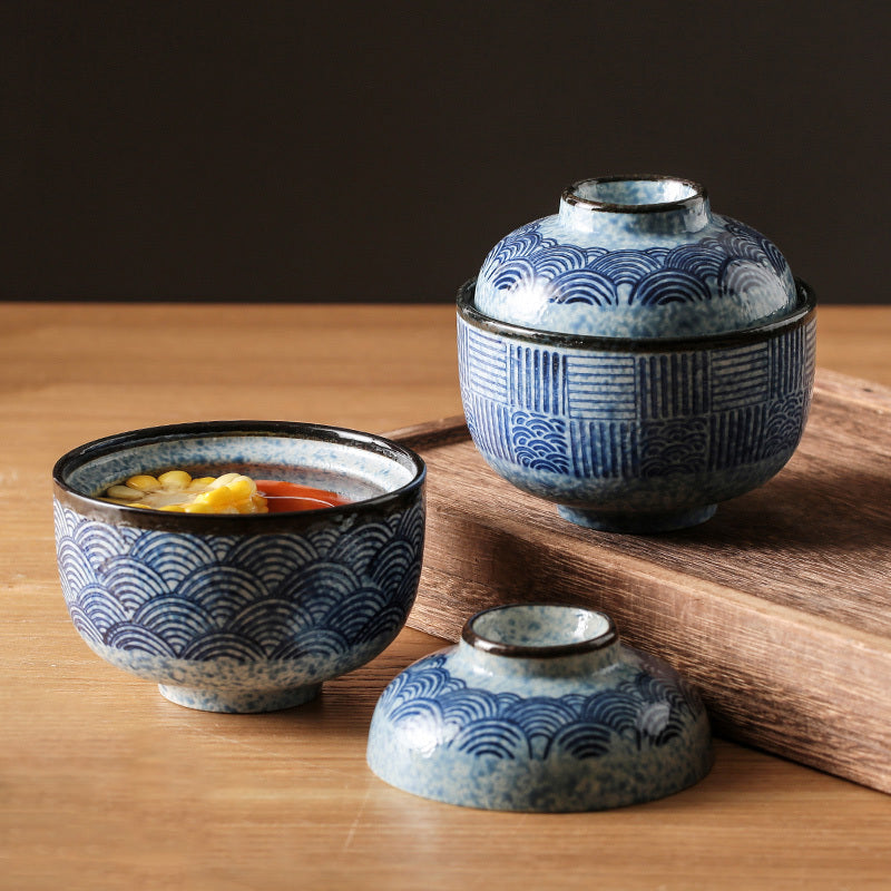 Household Dessert Japanese Ceramic Stew Bowl