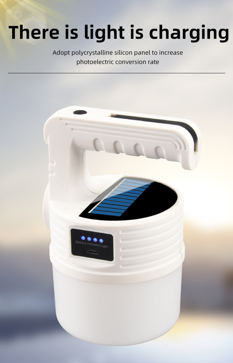 The New Solar Rechargeable Lamp Stands At Night Market