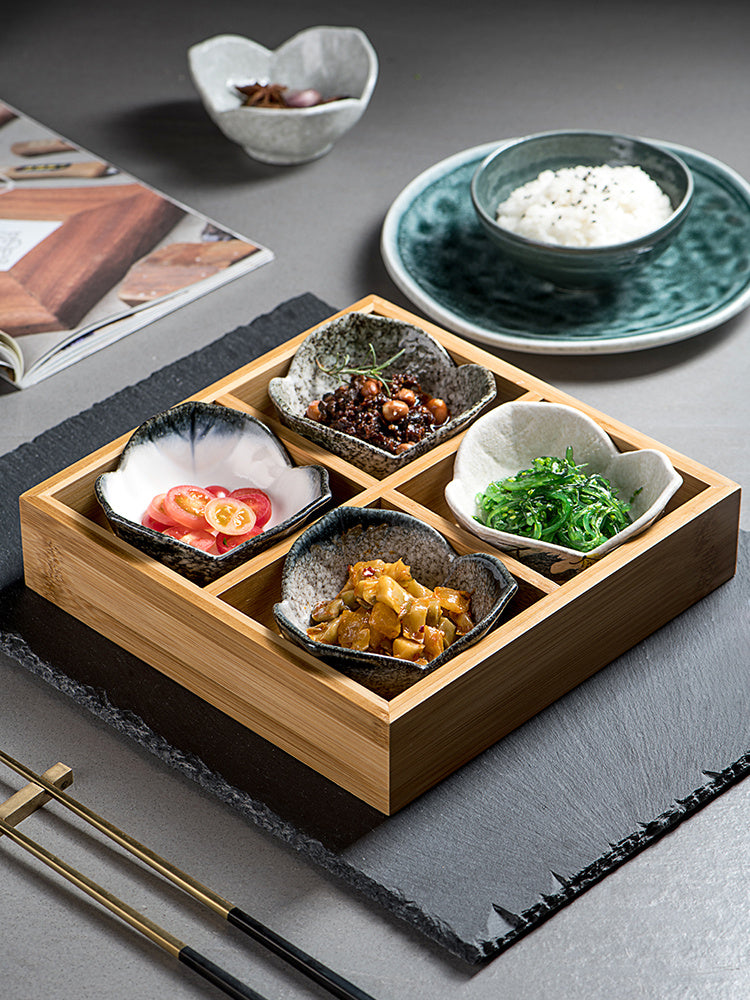 Creative Japanese Leaf Shaped Small Dishes Household Ceramic