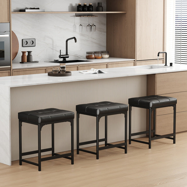 2 Sheets, Faux Leather Makeup Stool
