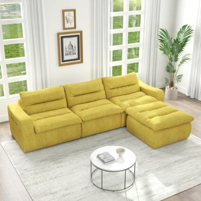 Right Sofa Seat, L-shaped Modular Combined Sofa, Compressed Combined Sofa, Modern Lazy Style Comfortable Beanbag Sofa